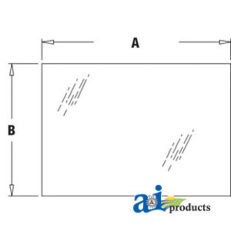 A & I PRODUCTS Glass, Rear, Upper 41.75" x32" x2" A-F44629